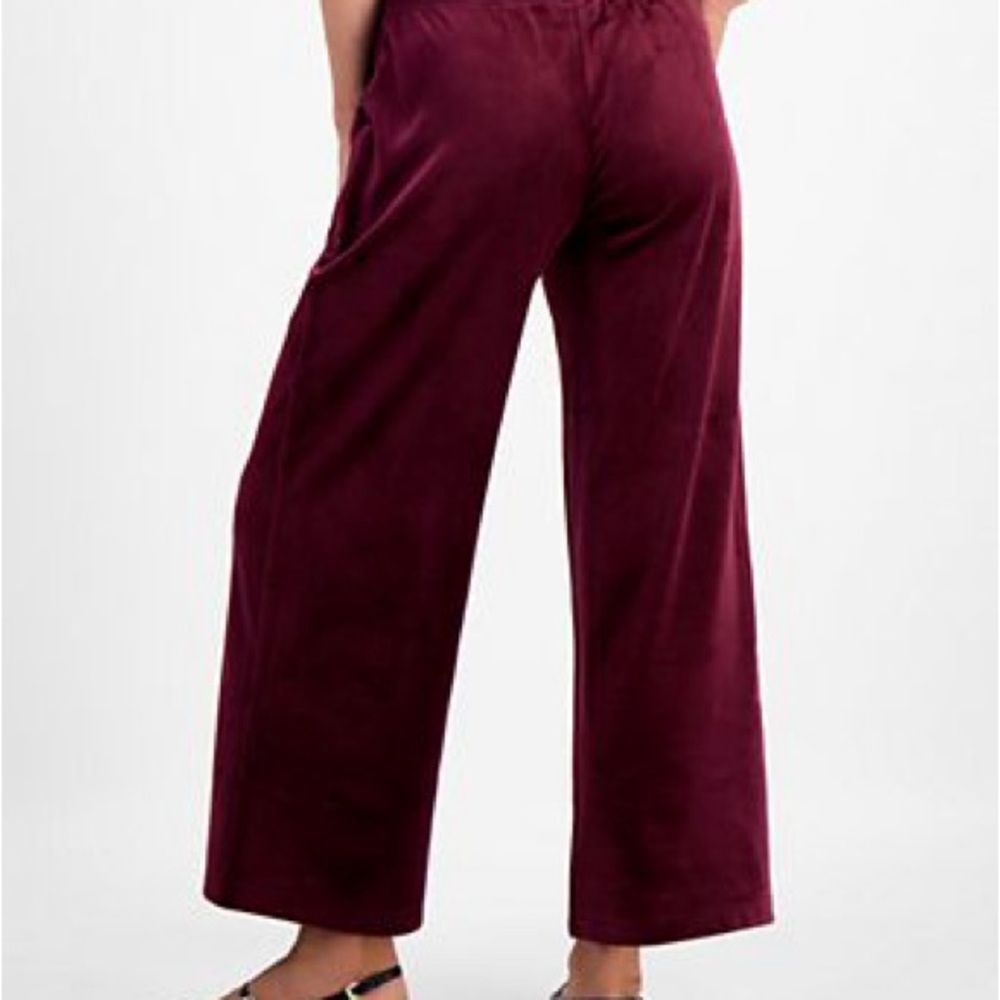 NWT Rafaella Burgundy Wide-Leg Pants 14